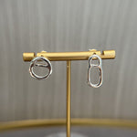 Vintage Simple Geometric Asymmetry Stud Earrings - Sterling Silver - floysun