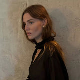 Vintage Spiral Wave Stud Earrings - floysun