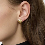 Vintage Spiral Wave Stud Earrings - floysun