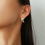 Vintage Spiral Wave Stud Earrings - floysun