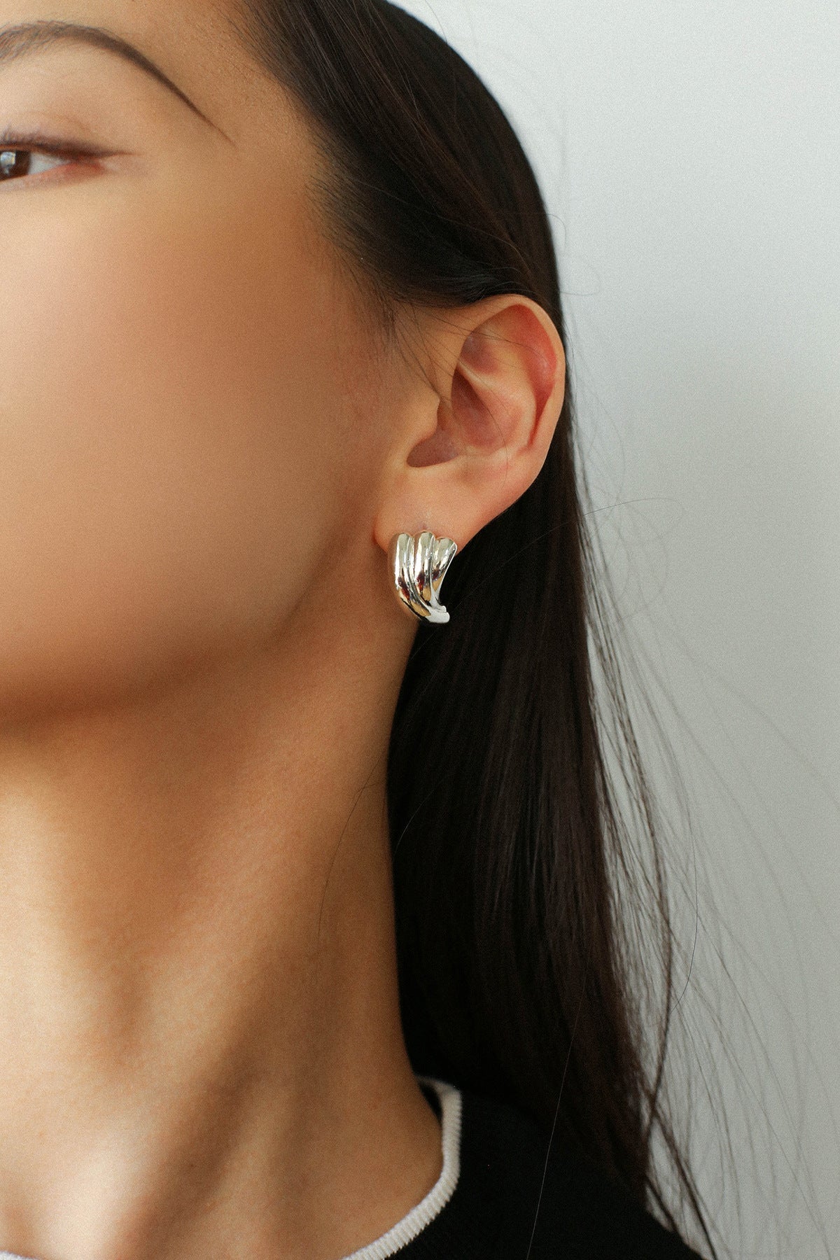 Vintage Spiral Wave Stud Earrings - floysun