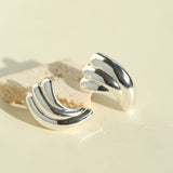 Vintage Spiral Wave Stud Earrings - floysun