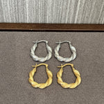 Vintage Sterling Silver Twisted Rope Hoop Earrings - floysun