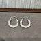 Vintage Sterling Silver Twisted Rope Hoop Earrings - floysun