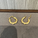 Vintage Sterling Silver Twisted Rope Hoop Earrings - floysun