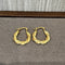 Vintage Sterling Silver Twisted Rope Hoop Earrings - floysun