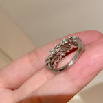 Vintage Striped Twist Diamond Ring - floysun