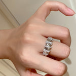 Vintage Striped Twist Diamond Ring - floysun