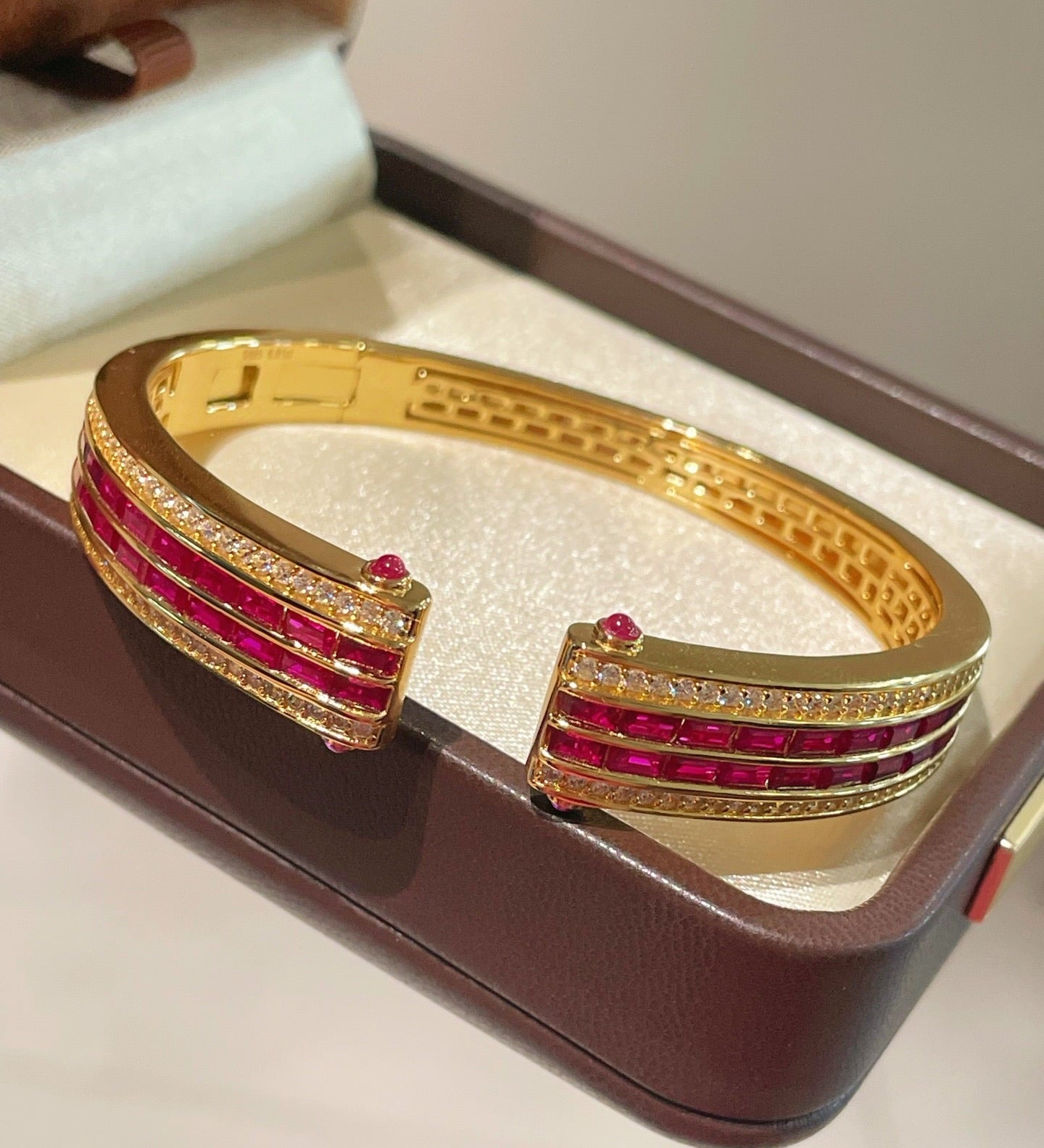 Vintage T - Bar Ruby Cuff Bracelet - floysun