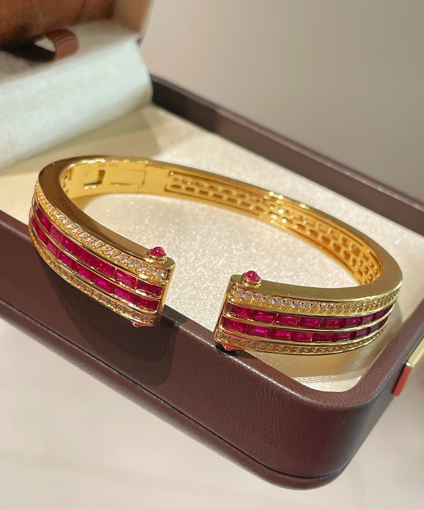 Vintage T - Bar Ruby Cuff Bracelet - floysun