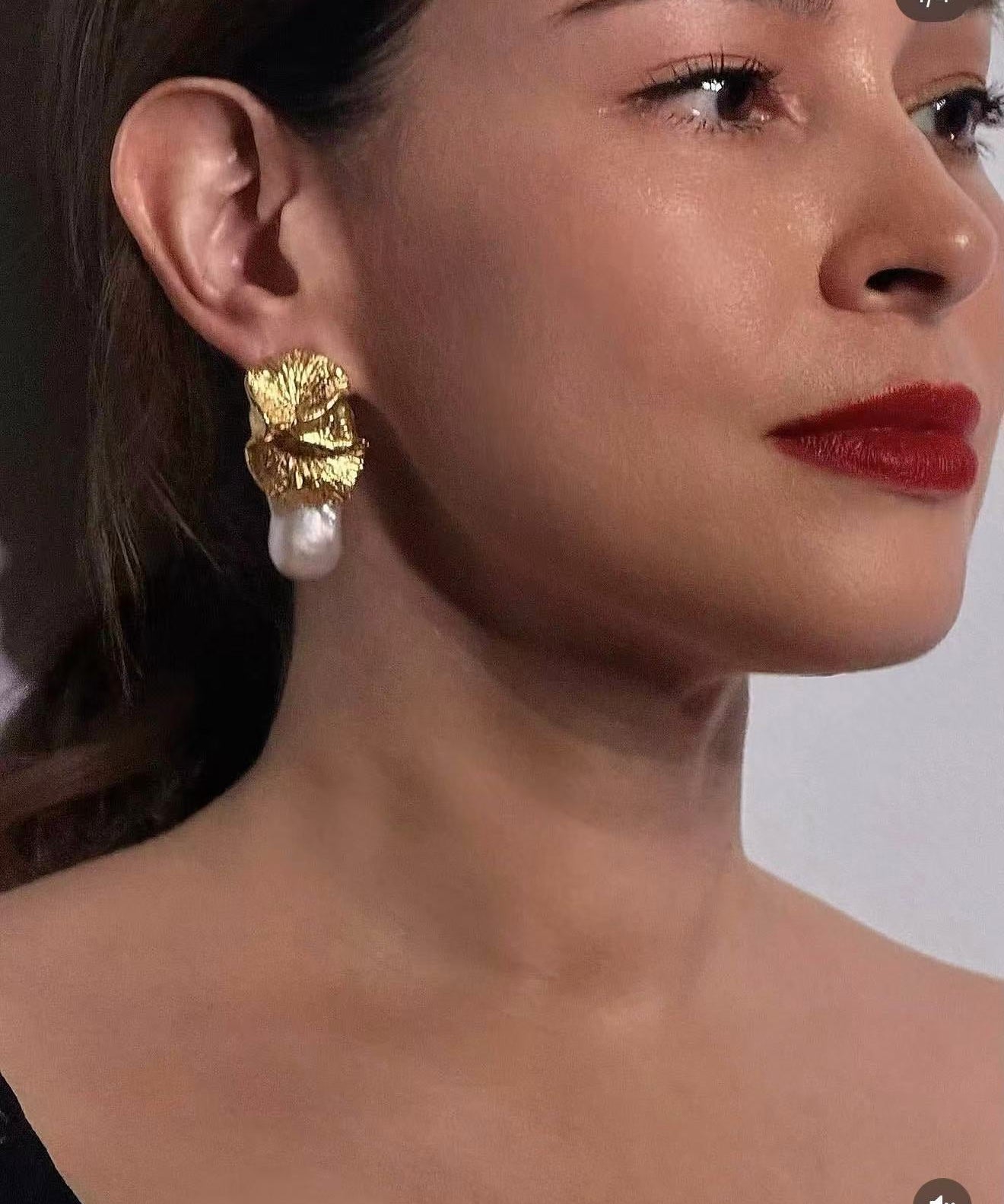 Vintage Textured Pearl Earrings | Baroque Drop Earrings - floysun