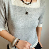 Vintage Tiger’s Eye & Black Agate Beaded Necklace - floysun