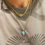 Vintage Turquoise Filigree Choker Necklace - floysun