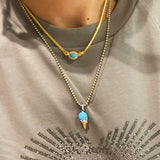 Vintage Turquoise Filigree Choker Necklace - floysun
