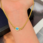 Vintage Turquoise Filigree Choker Necklace - floysun
