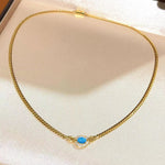 Vintage Turquoise Filigree Choker Necklace - floysun