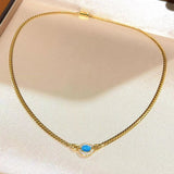 Vintage Turquoise Filigree Choker Necklace - floysun