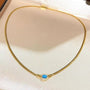 Vintage Turquoise Filigree Choker Necklace - floysun