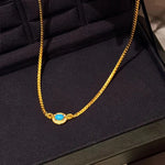 Vintage Turquoise Filigree Choker Necklace - floysun