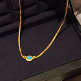 Vintage Turquoise Filigree Choker Necklace - floysun