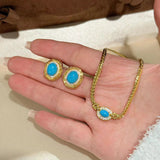 Vintage Turquoise Filigree Choker Necklace - floysun