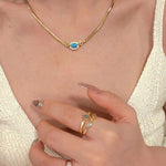 Vintage Turquoise Filigree Choker Necklace - floysun
