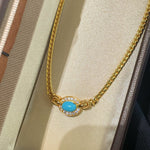 Vintage Turquoise Filigree Choker Necklace - floysun