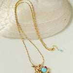 Vintage Turquoise Fish Pendant Necklace - floysun