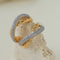 Vintage Two-Tone Pavé Cubic Zirconia Earrings - floysun