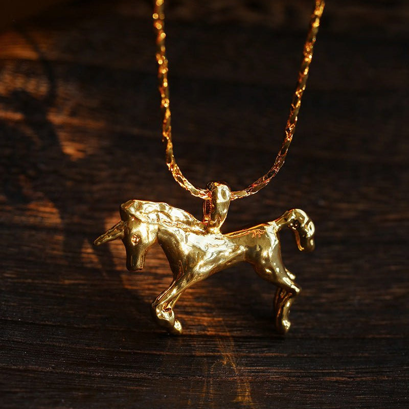 Vintage Unicorn Pendant Necklace - floysun