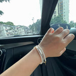 Vintage Vine Pattern Open Cuff 925 Silver Bracelet - floysun