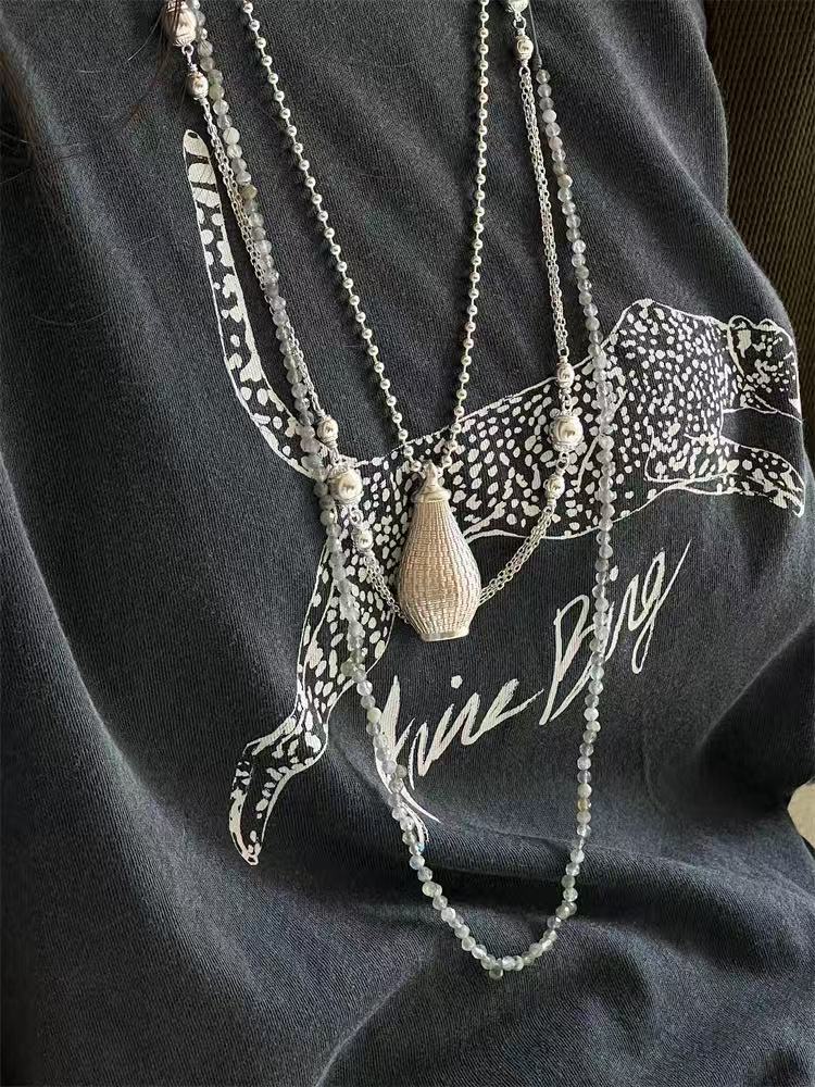 Vintage Woven Carafe Pendant Necklace - floysun
