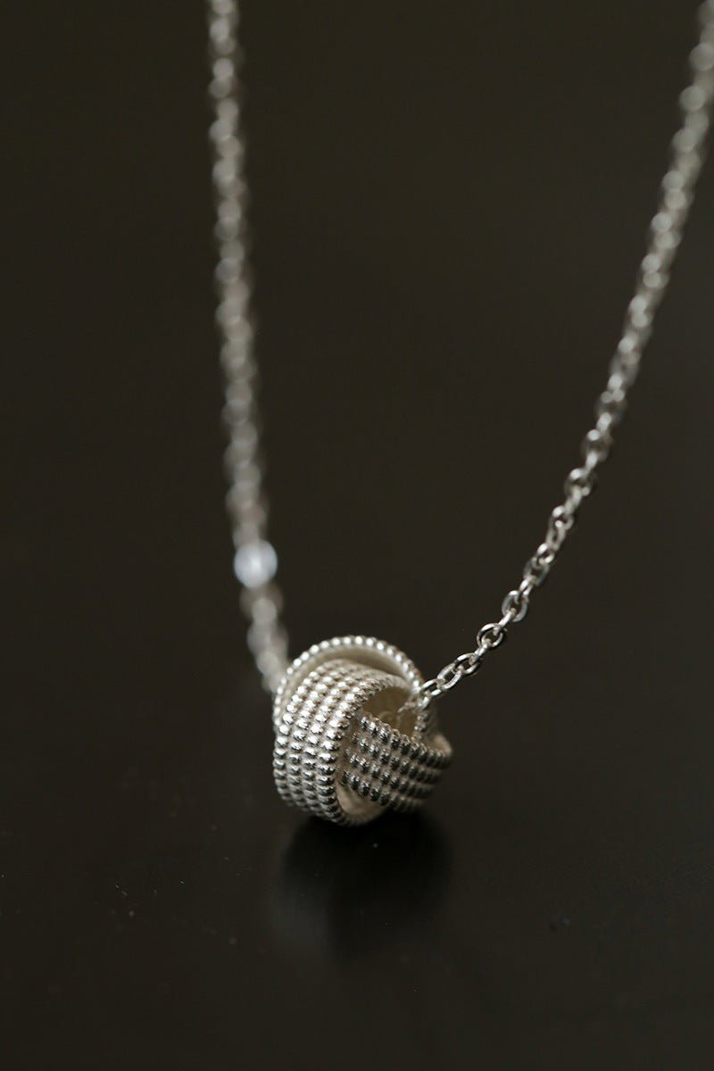 Vintage Woven Sphere Pendant Necklace - floysun