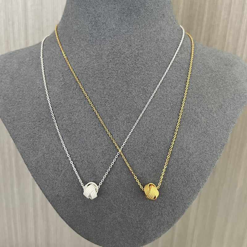 Vintage Woven Sphere Pendant Necklace - floysun
