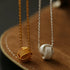 Vintage Woven Sphere Pendant Necklace - floysun