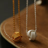 Vintage Woven Sphere Pendant Necklace - floysun