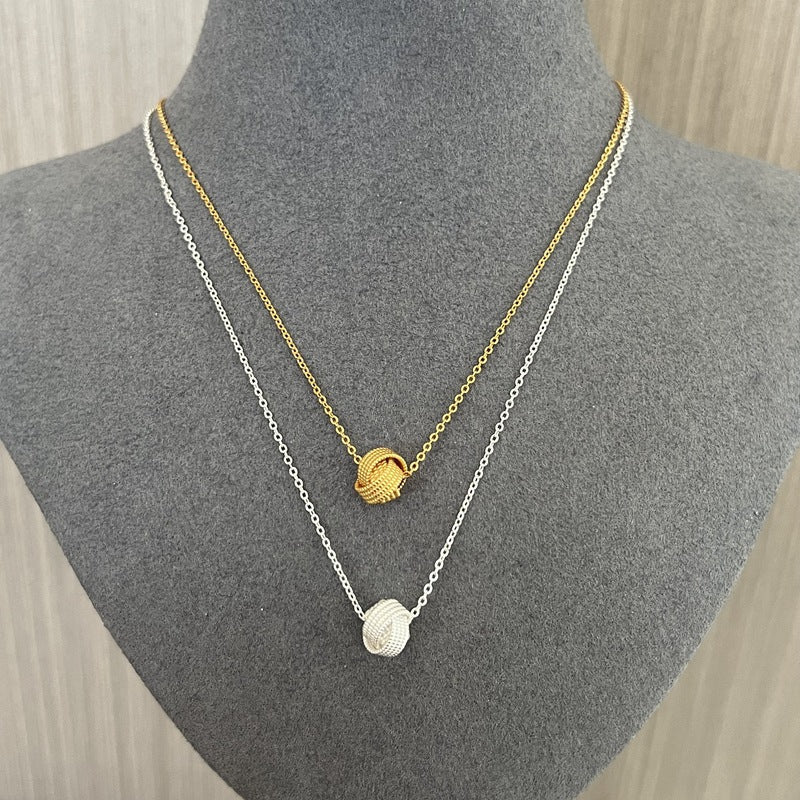 Vintage Woven Sphere Pendant Necklace - floysun