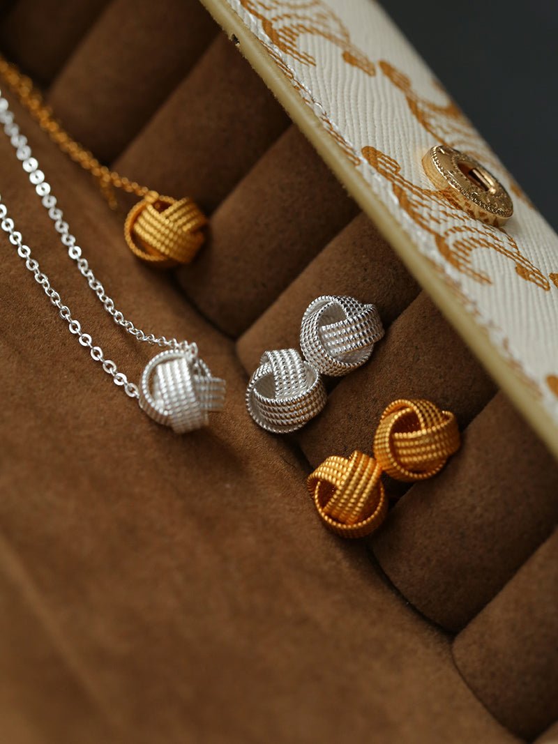 Vintage Woven Sphere Pendant Necklace - floysun
