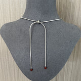 Waterdrop White Agate Red Agate Long Pendant Necklace - floysun