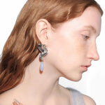 Wave Ripple Agate Drop Earrings - floysun