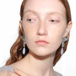 Wave Ripple Agate Drop Earrings - floysun
