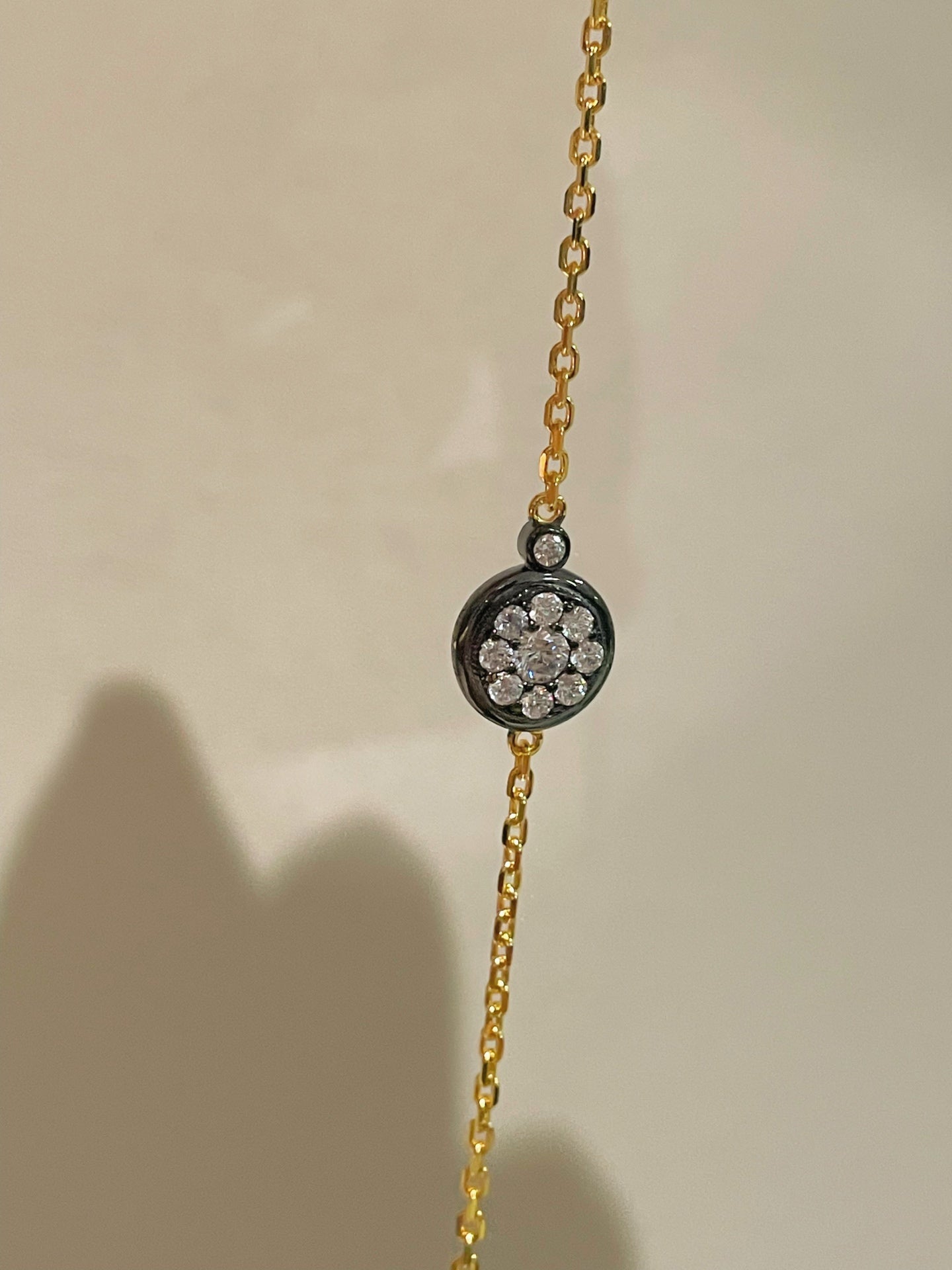 “Wealth & Fortune” Full - Pave Black Gold Coin Bracelet - floysun