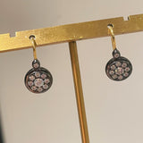 “Wealth & Fortune” Full - Pave Coin Hook Earrings - floysun