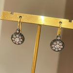 “Wealth & Fortune” Full - Pave Coin Hook Earrings - floysun