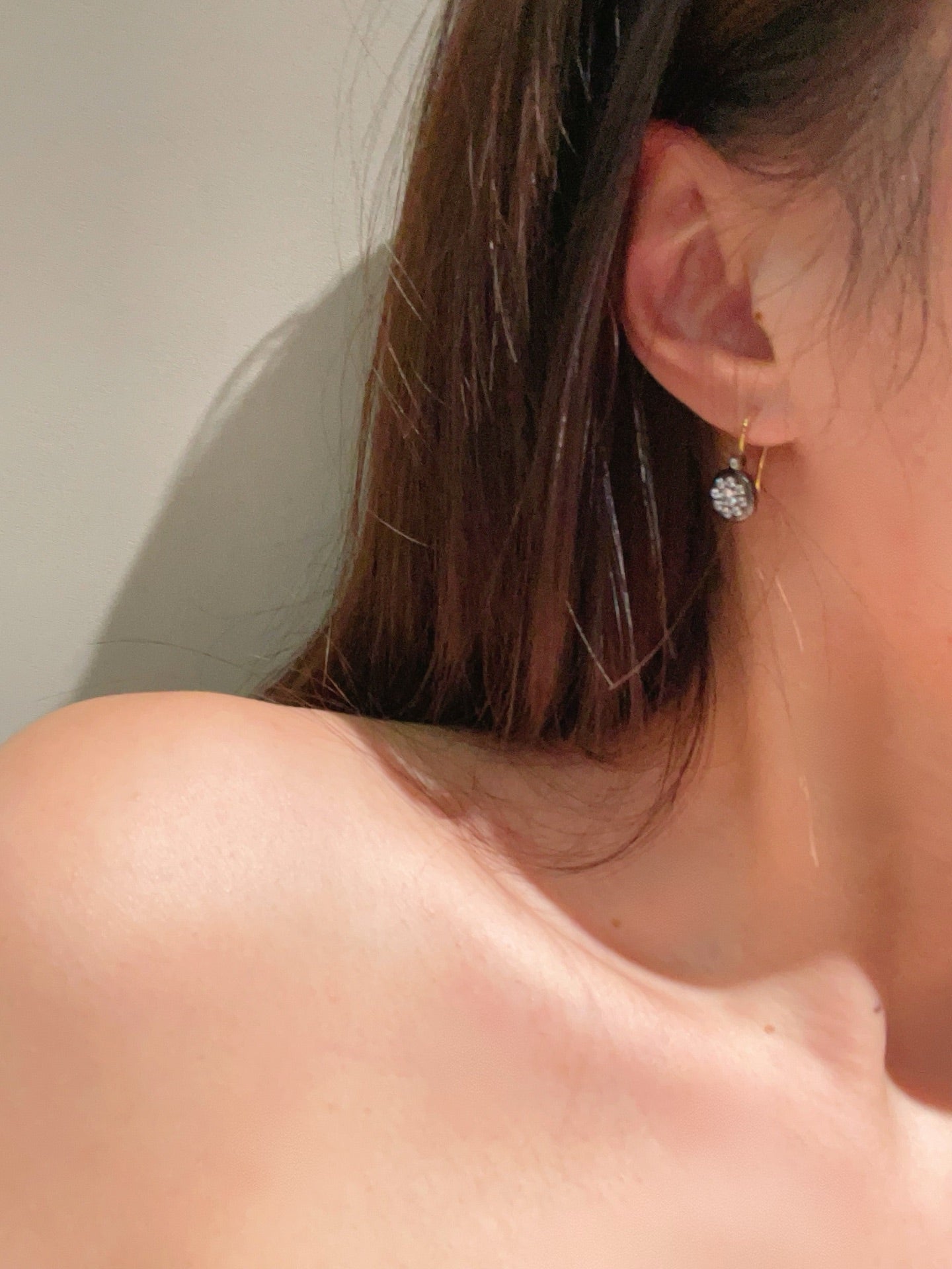 “Wealth & Fortune” Full - Pave Coin Hook Earrings - floysun