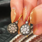 “Wealth & Fortune” Full - Pave Coin Hook Earrings - floysun
