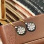 “Wealth & Fortune” Full - Pave Coin Hook Earrings - floysun