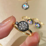 “Wealth & Fortune” Full - Pave Coin Ring - floysun