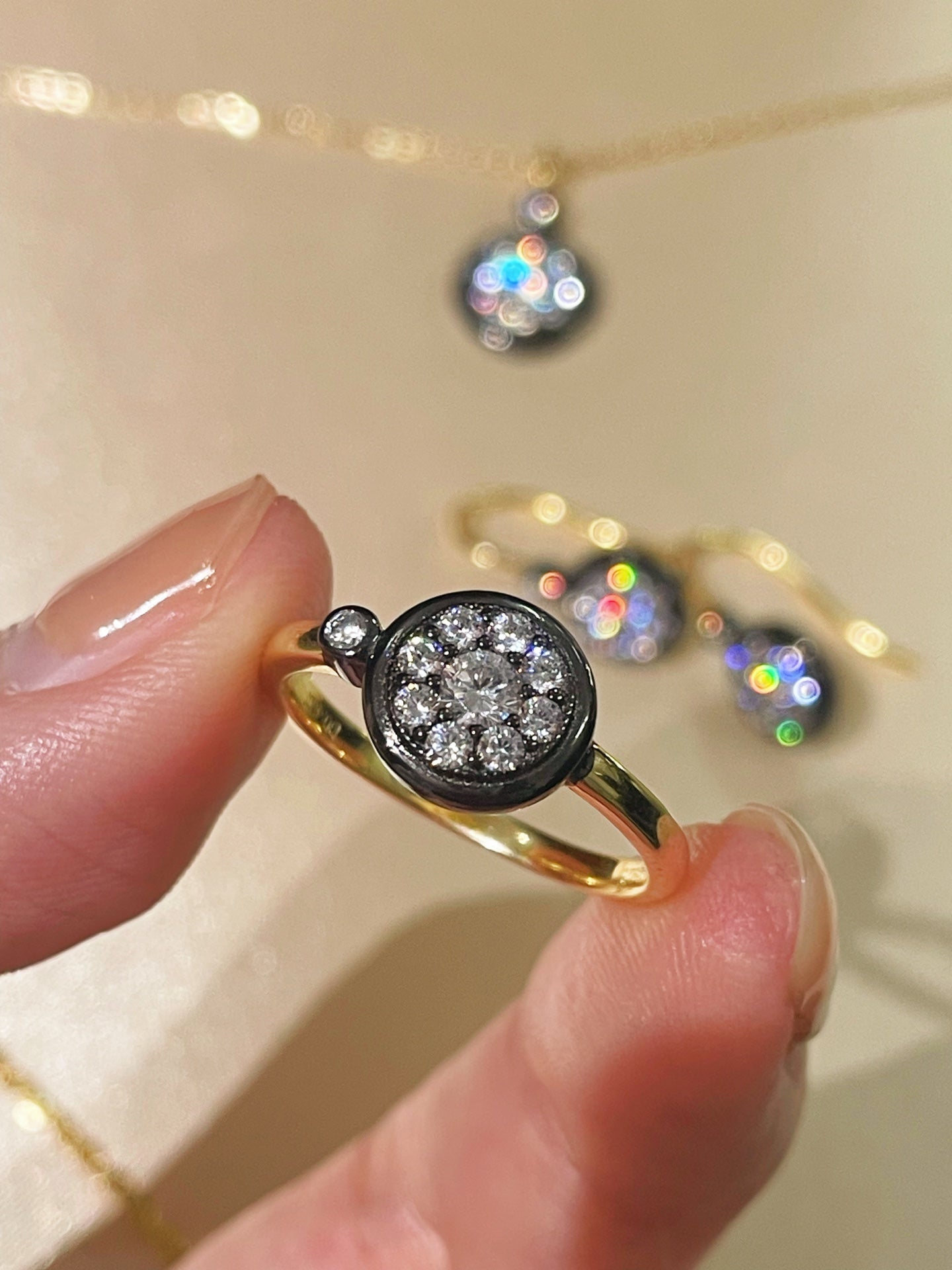 “Wealth & Fortune” Full - Pave Coin Ring - floysun