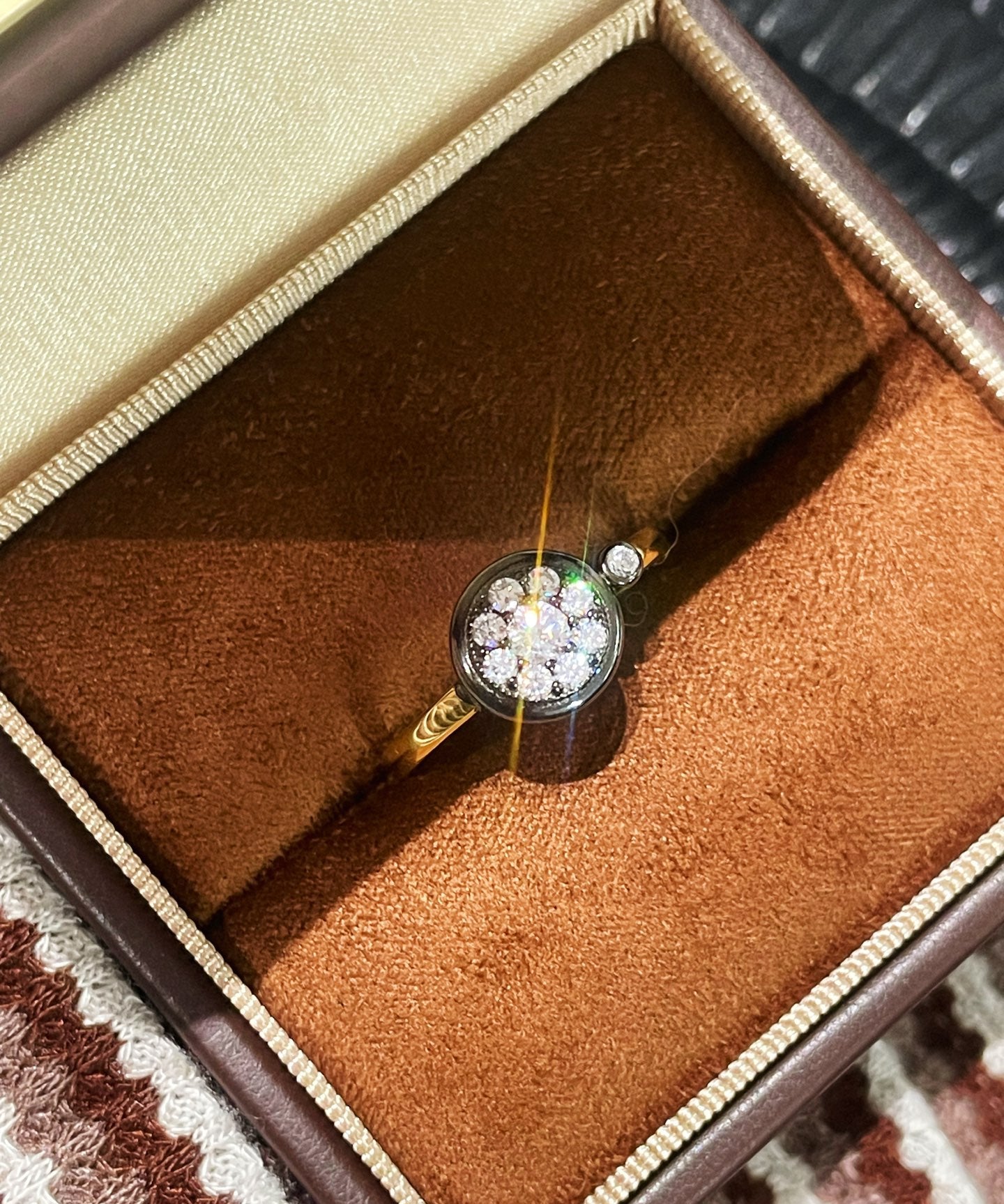 “Wealth & Fortune” Full - Pave Coin Ring - floysun